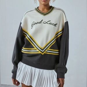 NWOT BDG Vinny Good Luck Graphic Oversized V-Neck Pullover
